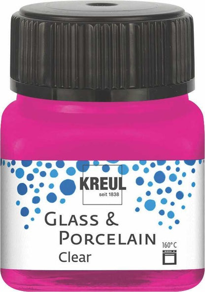 Kreul Glass & Porcelain Clear 20 ml - Roze - variant 1