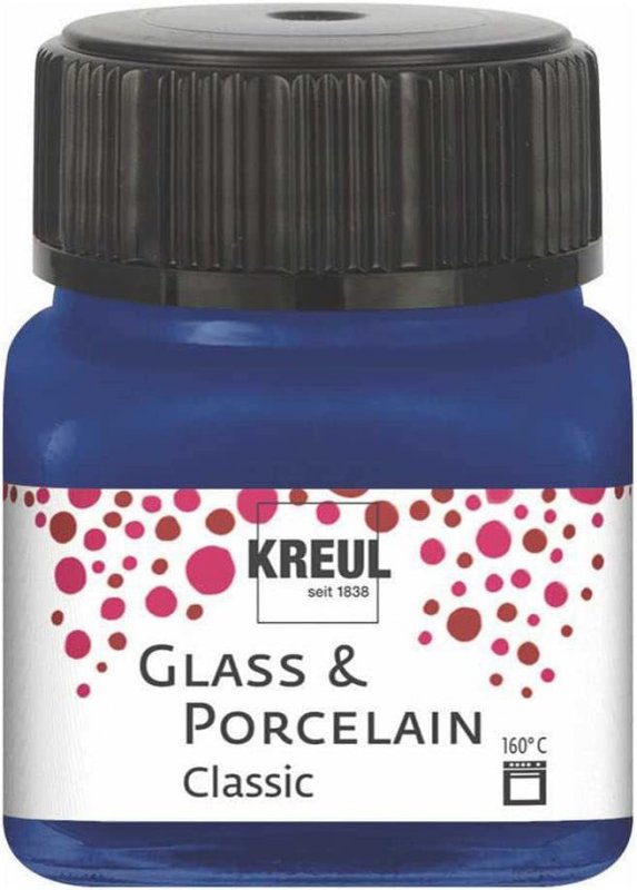 Kreul Peinture verre et porcelaine Classic 20 ml - Opaque Koningsblauw
