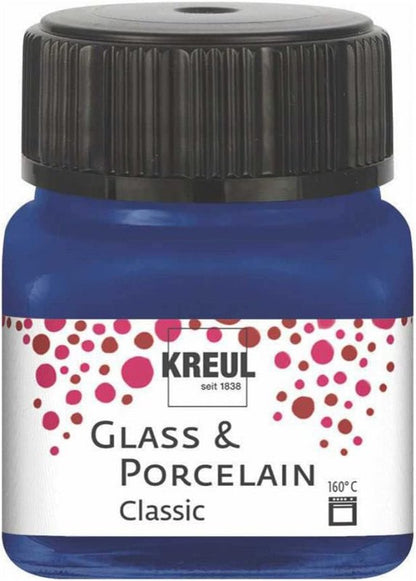 Kreul Peinture verre et porcelaine Classic 20 ml - Opaque Koningsblauw