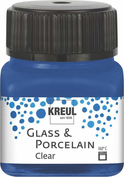 Kreul Glass & Porcelain Clear 20 ml - Bleu foncé