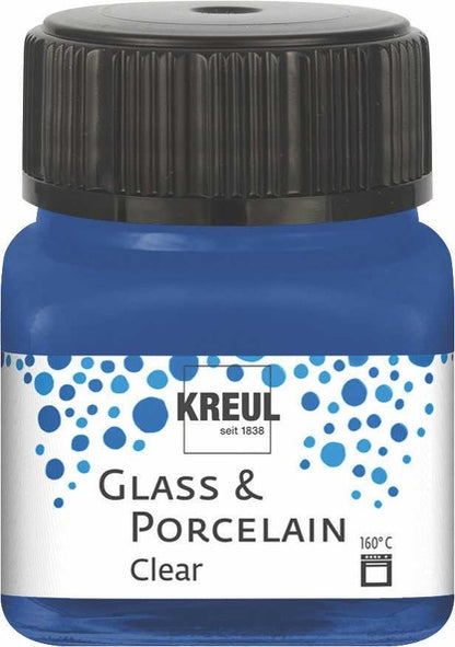 Kreul Glass & Porcelain Clear 20 ml - Bleu foncé