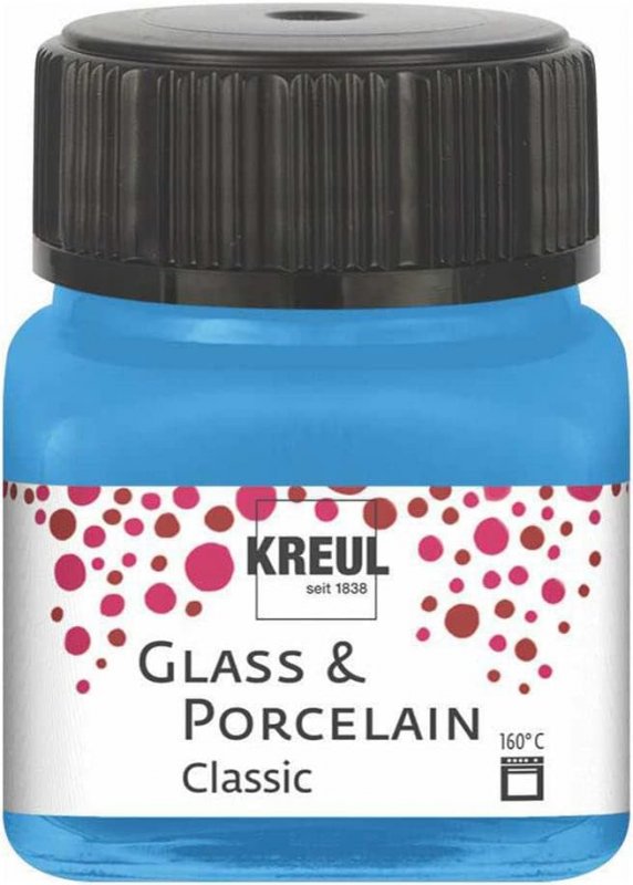 Kreul Peinture verre et porcelaine Classic 20 ml - Opaque Bleu clair