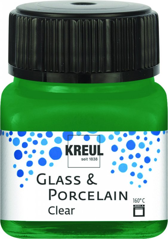 Kreul Glass & Porcelain Clear 20 ml - Vert foncé