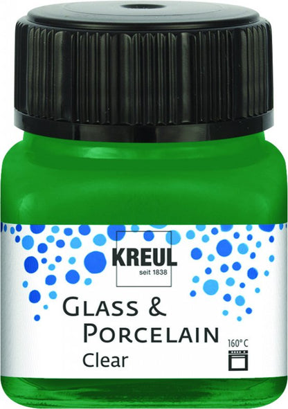 Kreul Glass & Porcelain Clear 20 ml - Vert foncé