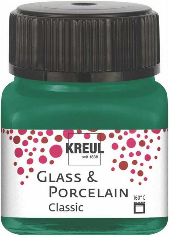 Kreul Peinture verre et porcelaine Classic 20 ml - Opaque Vert foncé