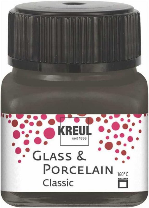 Kreul Peinture verre et porcelaine Classic 20 ml - Opaque Donkerbruin