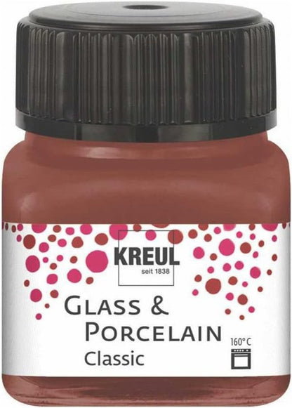 Kreul Peinture verre et porcelaine Classic 20 ml - Opaque Cognac