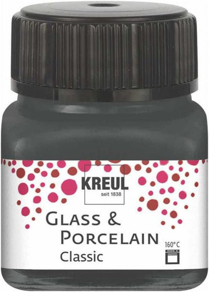 Kreul Peinture verre et porcelaine Classic 20 ml - Opaque Gris
