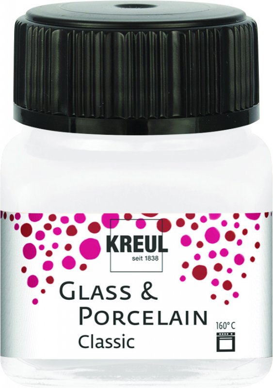 Kreul Peinture verre et porcelaine Classic 20 ml - Metallic Parelmoerwit