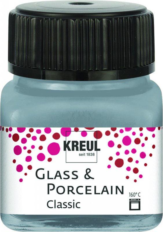 Kreul Peinture verre et porcelaine Classic 20 ml - Metallic Argent