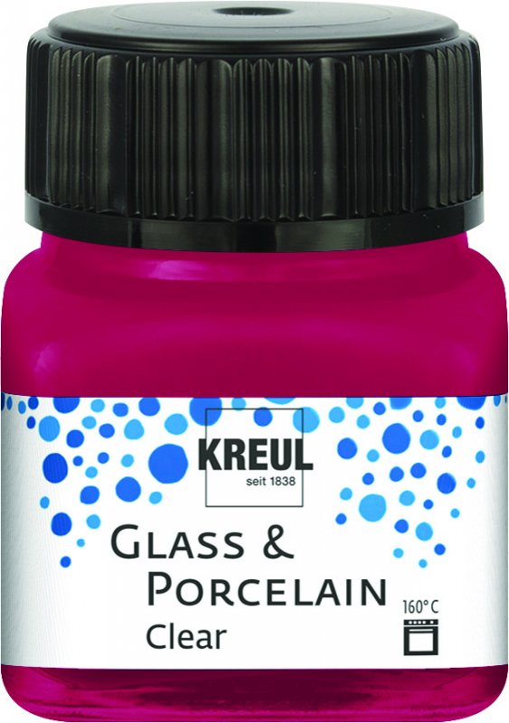 Kreul Glass & Porcelain Clear 20 ml - Rouge vin