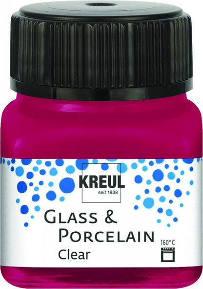Kreul Glass & Porcelain Clear 20 ml - Rouge vin