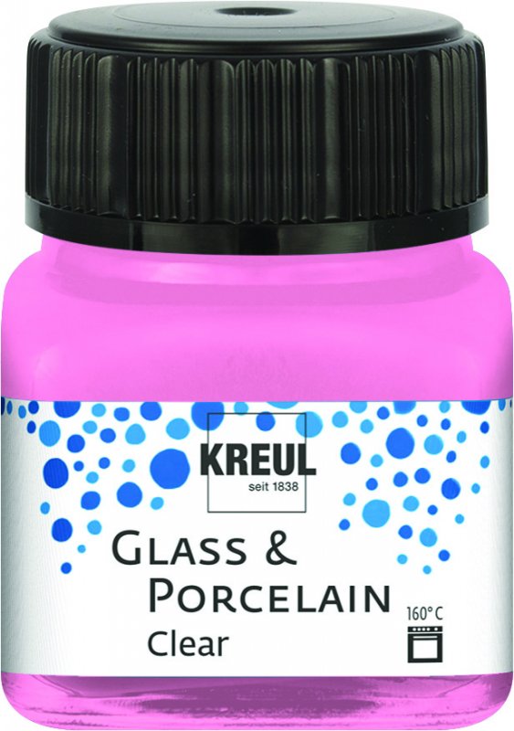 Kreul Glass & Porcelain Clear 20 ml - Roze - variant 2