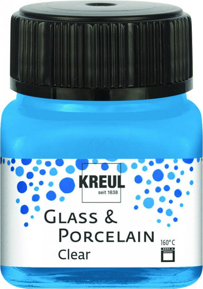Kreul Glass & Porcelain Clear 20 ml - Waterblauw