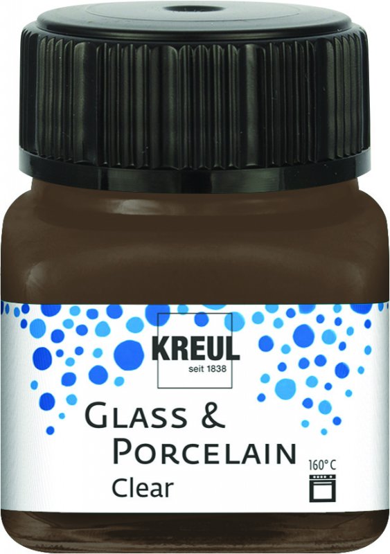 Kreul Glass & Porcelain Clear 20 ml - Espressobruin