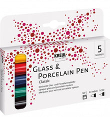 Kreul Marqueurs verre & porcelaine Sets - Couleurs classiques Set 5