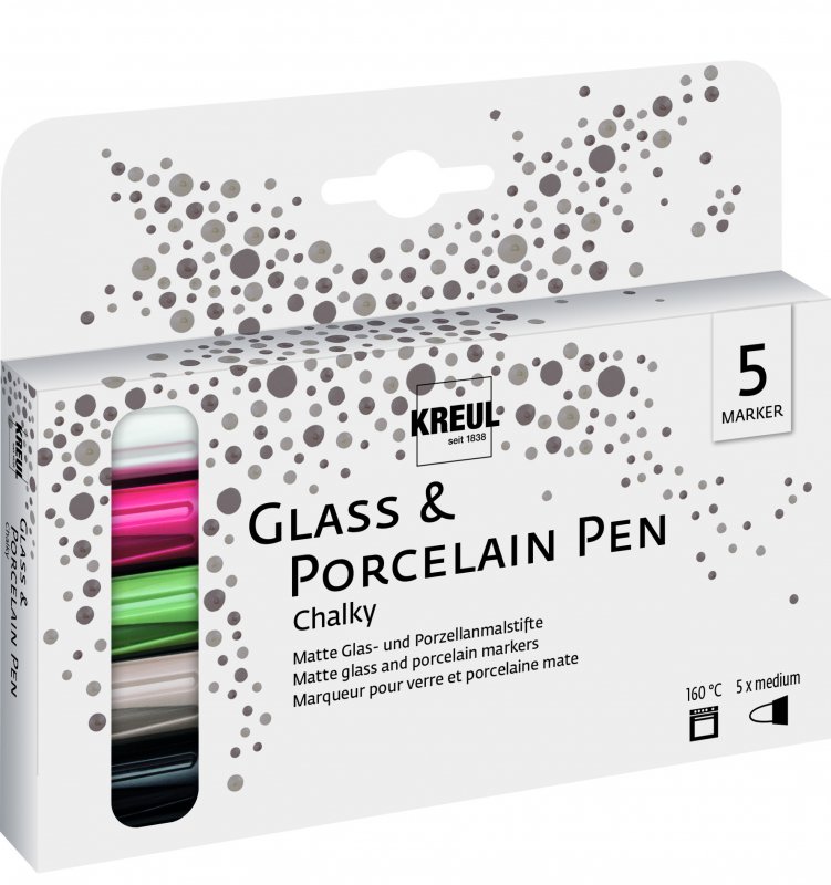 Kreul Marqueurs verre & porcelaine Sets - Chalky Set 5
