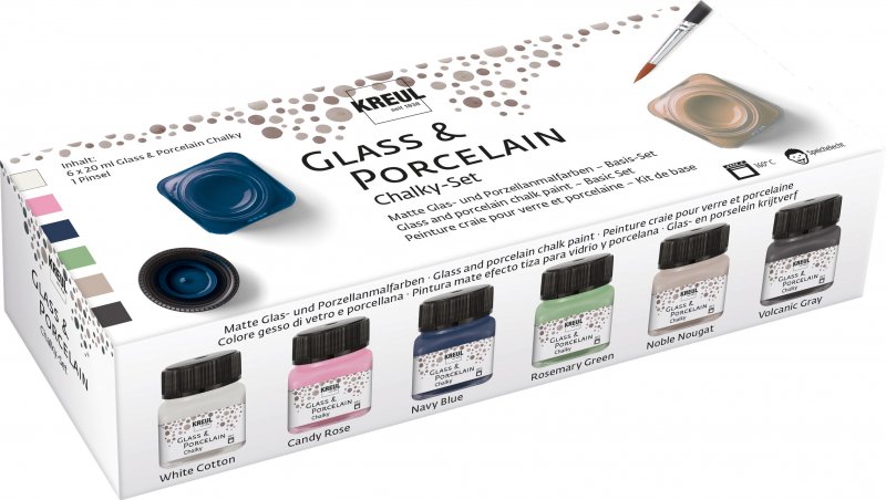 Kreul Glas- en Porseleinverf Sets 6 x 20 ml