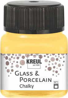 Kreul Peinture verre et porcelaine Chalky 20 ml - Yellow Safran