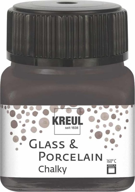 Kreul Peinture verre et porcelaine Chalky 20 ml - Volcanic Gray