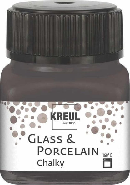 Kreul Peinture verre et porcelaine Chalky 20 ml - Volcanic Gray