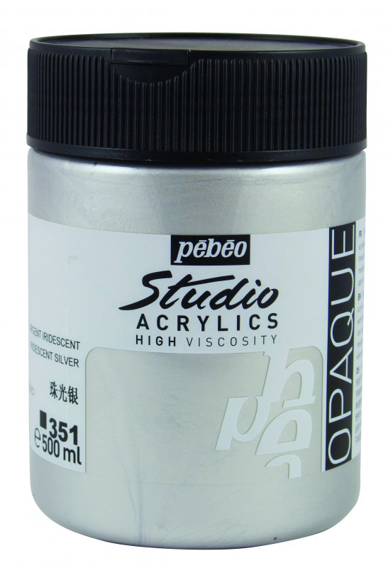 Pebeo Studio Peinture acrylique 500 ml - 351 - Argent
