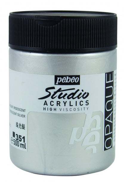 Pebeo Studio Peinture acrylique 500 ml - 351 - Argent