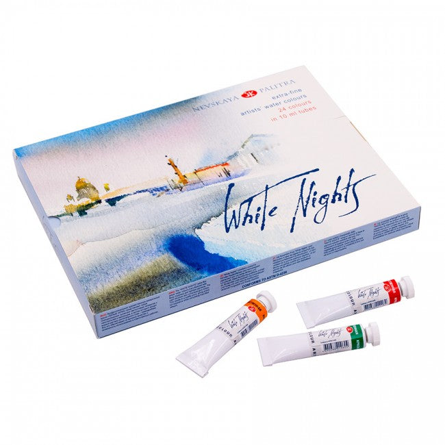 White Nights Watercolour Sets - Tubes - 24 x 10 ml
