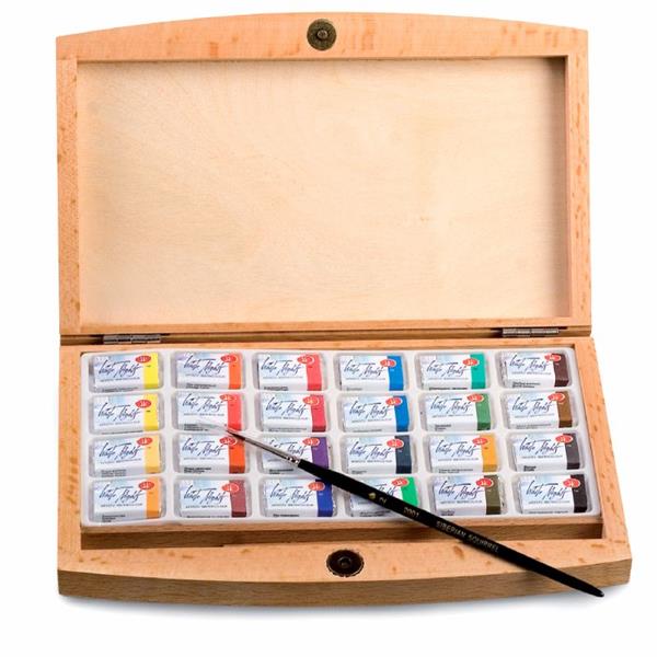 White Nights Watercolour Sets - Wooden box - 24 pack