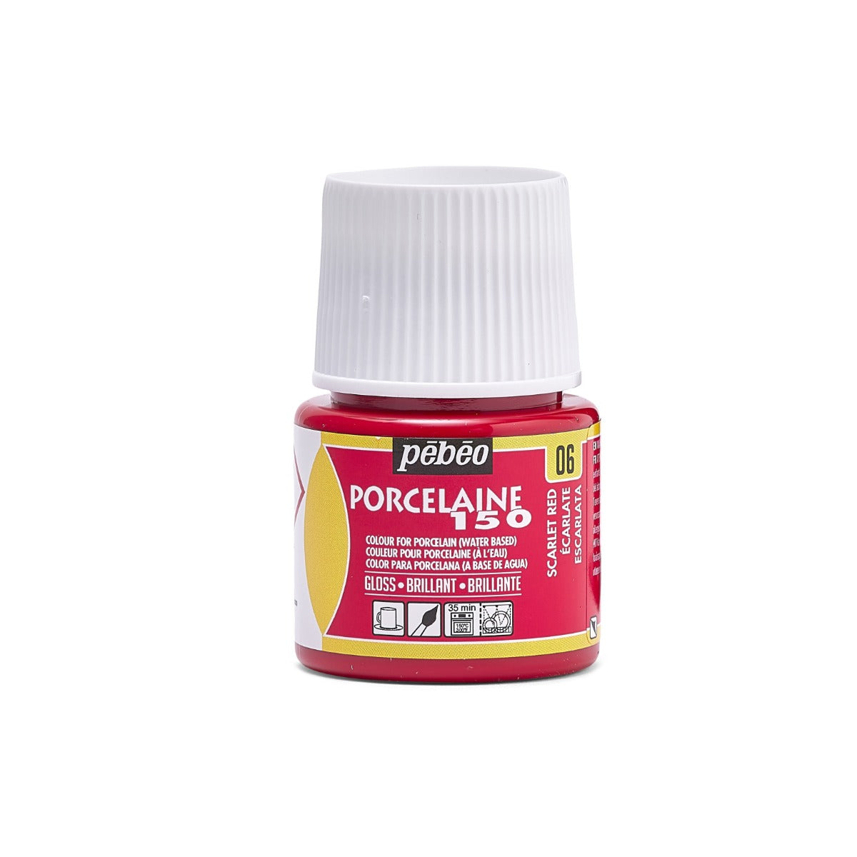 Pebeo Porcelaine 150 Peinture porcelaine 45 ml - 06 - Scharlaken