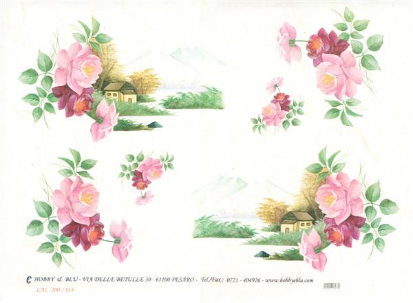 Hobby & Blu Printed Decoupage Rice Paper 43 x 32 cm
