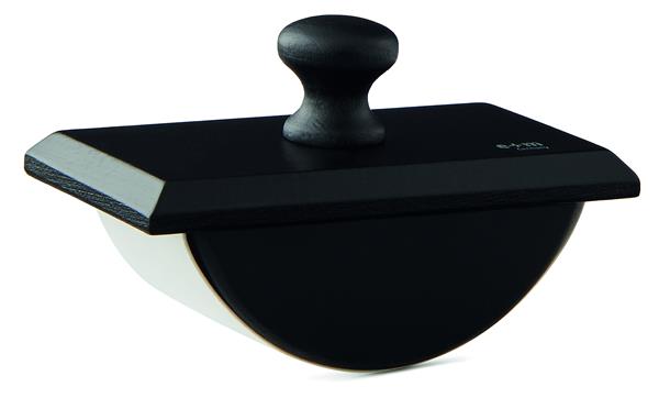 E+M Large Wooden Rocker Blotter - Finition noire