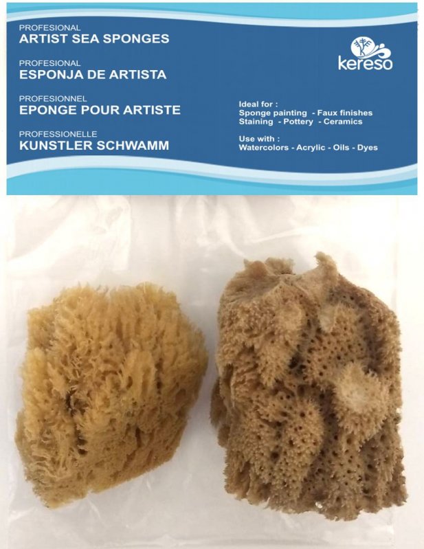 Kereso Natuurlijke Zee Sponzen Ruw - 2 pièces - 7,5-8,5 cm