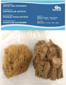 Kereso Natuurlijke Zee Sponzen Ruw - 2 pièces - 7,5-8,5 cm