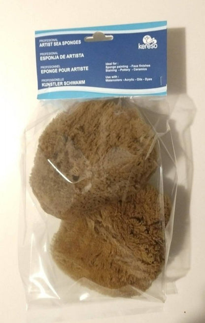 Kereso Natuurlijke Zee Sponzen Ruw - 2 pièces - 13-15 cm