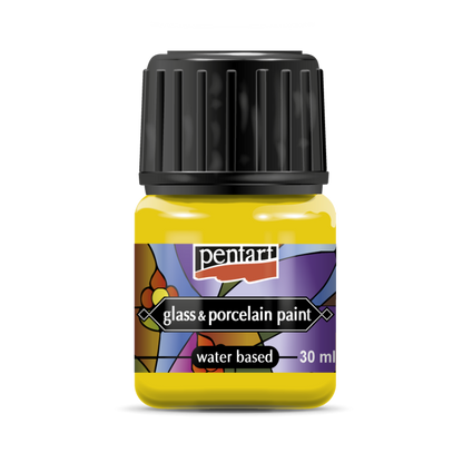 Pentart Peinture porcelaine & verre 30 ml - Jaune