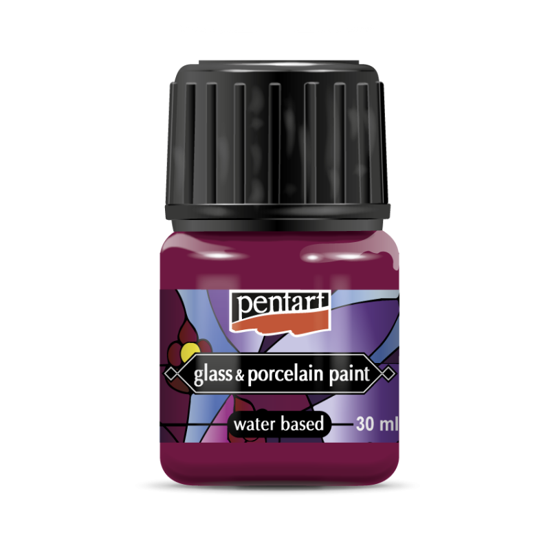 Pentart Peinture porcelaine & verre 30 ml - Magenta