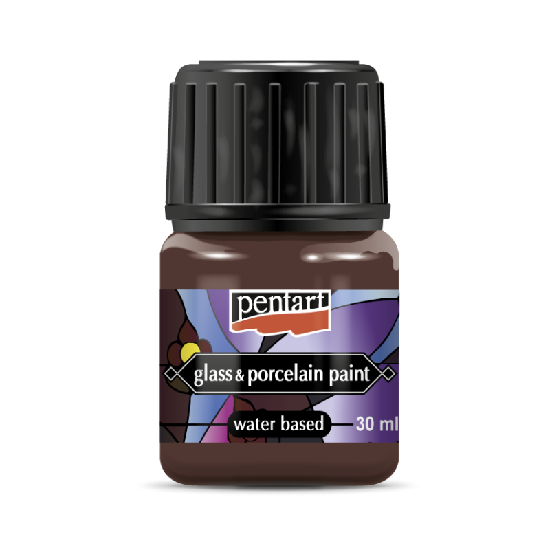 Pentart Peinture porcelaine & verre 30 ml - Brun