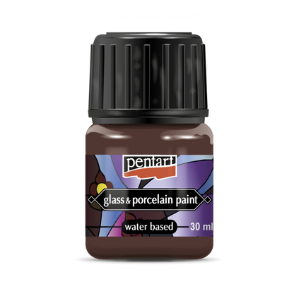 Pentart Peinture porcelaine & verre 30 ml - Brun