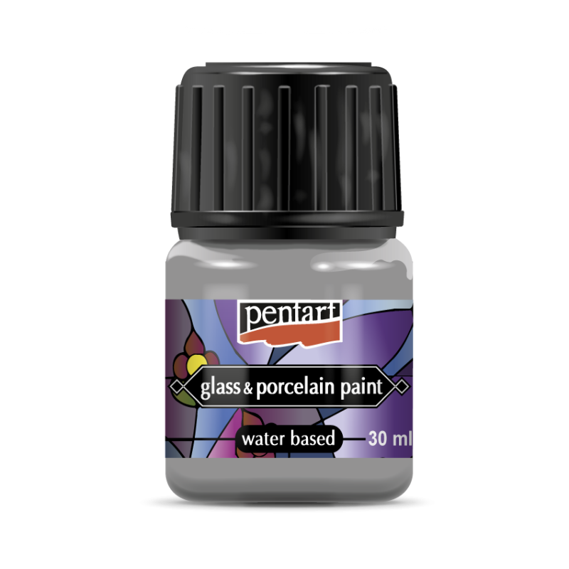 Pentart Peinture porcelaine & verre 30 ml - Argent