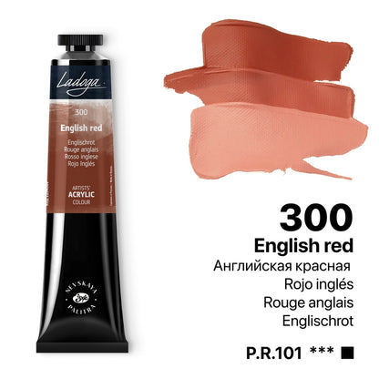 Ladoga Acrylic Paint 46 ml - English Red
