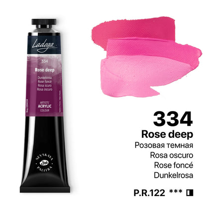 Ladoga Acrylic Paint 46 ml - Rose foncé