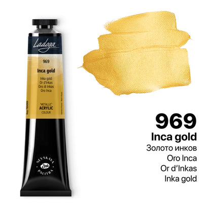 Ladoga Acrylic Paint 46 ml - Inca Gold