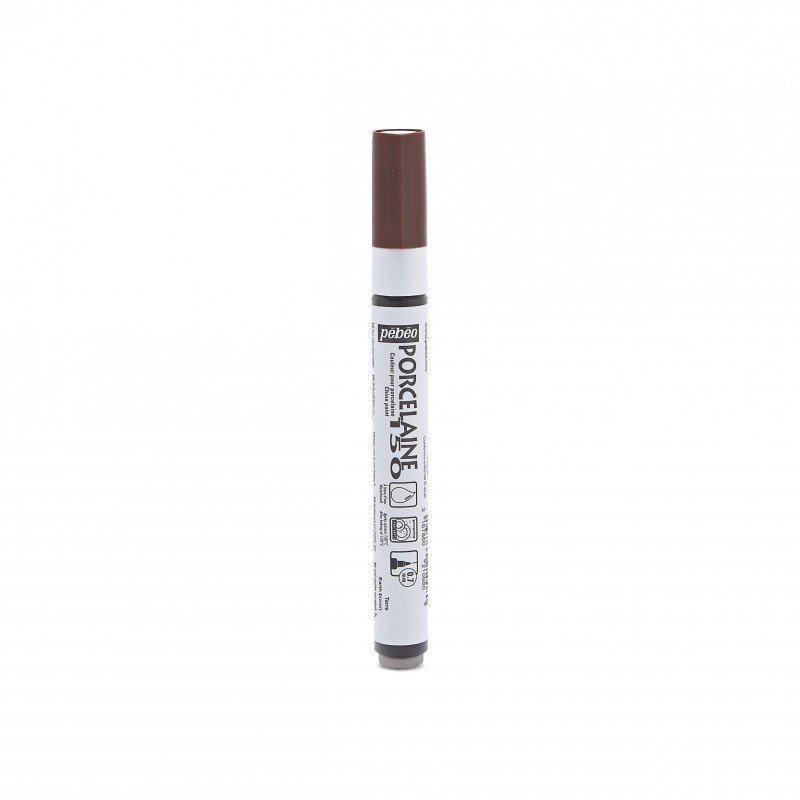 Pebeo Porcelaine 150 Marker Fine Tip 0.7 mm - Earth Brown