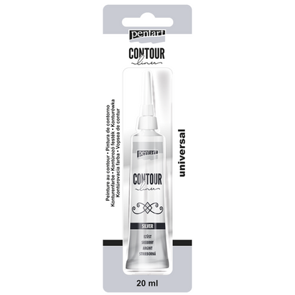 Pentart Universal Contour Liner 20 ml - Argent