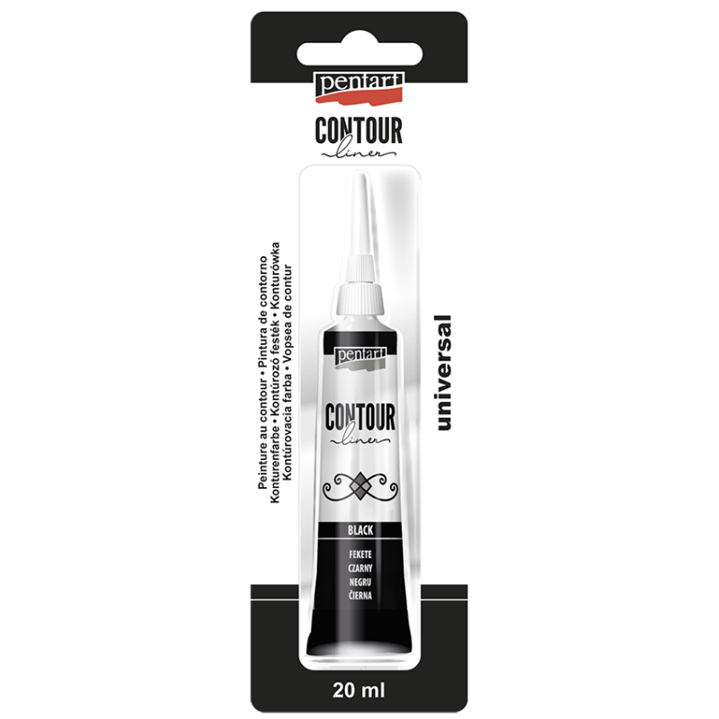 Pentart Universal Contour Liner 20 ml - Noir