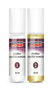 Pentart Fineline 2 composants Craquelé Vernis - 2 x 20 ml