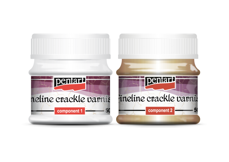 Pentart Fineline 2 composants Craquelé Vernis - 2 x 50 ml