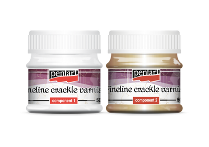 Pentart Fineline 2 composants Craquelé Vernis - 2 x 50 ml