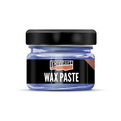 Pentart Pâte de cire d'abeille colorée 20 ml - Metallic Bleu